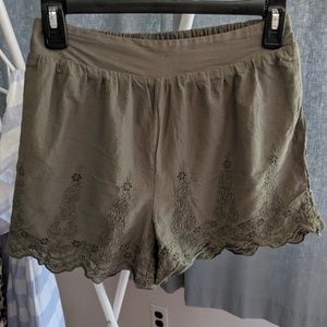 LC Lauren Conrad Embroidered Shorts